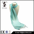 Beatiful woman fashion small size prasinous scarves with lace